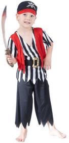 KARNEVAL Šaty PIRÁT vel. XS (92-104 cm) 3-4 let KOSTÝM