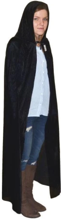 KARNEVAL Šaty plášť s kapucí černý 130cm halloween KOSTÝM KARNEVAL Šaty plášť s kapucí černý 130cm halloween KOSTÝM
