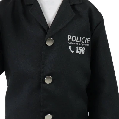 KARNEVAL Šaty policista s čepicí CZ vel.S (110-116cm) 4-6 let KOSTÝM
