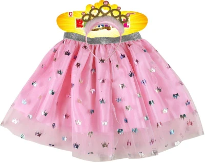 KARNEVAL Šaty princezna tutu sukýnka s čelenkou 3-7 let (104-130cm) KOSTÝM