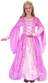 KARNEVAL Šaty růžová princezna vel.M (120-130cm) 5-9 let KOSTÝM