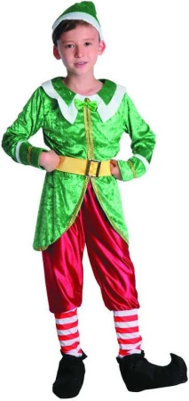 KARNEVAL Šaty Skřítek vel.M pro kluky (120-130cm) 5-9 let KOSTÝM