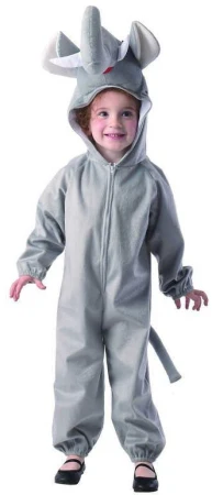 KARNEVAL Šaty sloník vel.XS (92-104 cm) 3-4 roky KOSTÝM