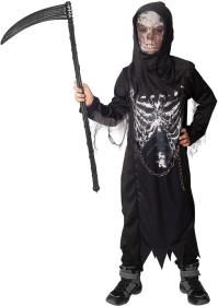 KARNEVAL Šaty Smrtka vel. S (105-116cm) 4-6 let KOSTÝM