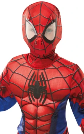 KARNEVAL Šaty Spiderman vel. M s vycpávkami (110-116cm) 5-6 let KOSTÝM