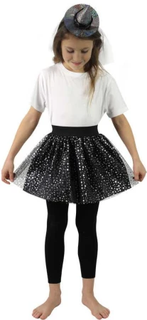 KARNEVAL Šaty tutu čarodějnické set s kloboučkem 3-7 let KOSTÝM