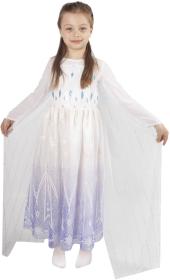 KARNEVAL Šaty zimní královna vel. M 6-8 let (117-128cm) KOSTÝM