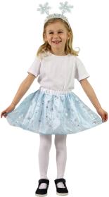 KARNEVAL Šaty zimní víla tutu sukýnka s čelenkou 3-7 let (104-146cm) KOSTÝM