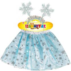 KARNEVAL Šaty zimní víla tutu sukýnka s čelenkou 3-7 let (104-146cm) KOSTÝM