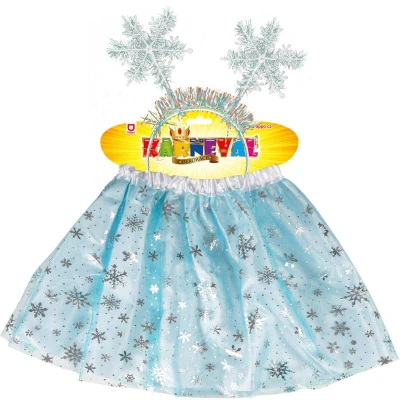 KARNEVAL Šaty zimní víla tutu sukýnka s čelenkou 3-7 let (104-146cm) KOSTÝM