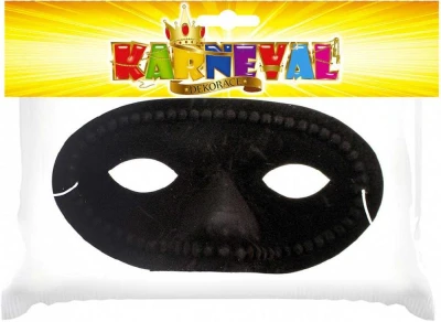 KARNEVAL Škraboška černá dospělá (karnevalový doplněk)