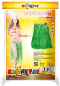 KARNEVAL Sukně Hawaii Hula dospělá 72cm KOSTÝM