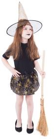 KARNEVAL Sukně tutu čarodějnice set s kloboukem 3-7 let KOSTÝM