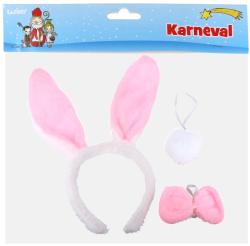 KARNEVAL Zajíc čelenka s ušima s doplňky 2 barvy (karnevalový doplněk)
