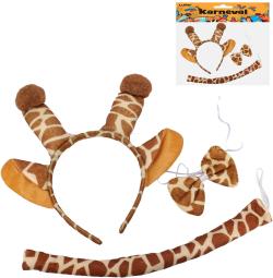 KARNEVAL Žirafka set čelenka s doplňky (karnevalový doplněk)