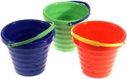 Kbelík dětský 16cm vroubkovaný s ouškem 1,4l 3 barvy plast