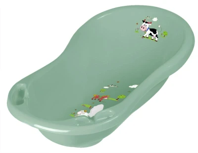 Keeeper Dětská vanička 84cm "Funny Farm" se zátkou Zelená Keeeper Dětská vanička 84cm "Funny Farm" se zátkou Zelená