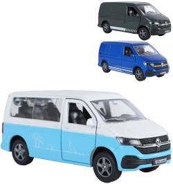 KIDS GLOBE Auto Volkswagen Transpotrer kov PB 14cm 3 barvy KIDS GLOBE Auto Volkswagen Transpotrer kov PB 14cm 3 barvy