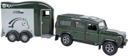 Kids globe Horses auto Land Rover set s přívěsem a koňmi zelený PB kov