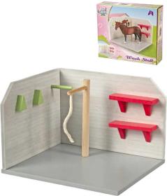 Kids globe Mycí box pro koně 1:24 DŘEVĚNÁ (stavebnice)