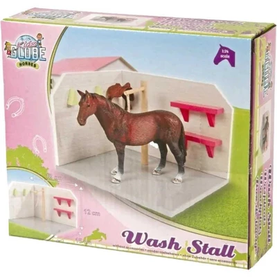 Kids globe Mycí box pro koně 1:24 DŘEVĚNÁ (stavebnice)