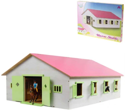 Kids globe Stáj pro koně 1:24 DŘEVĚNÁ (stavebnice) Kids globe Stáj pro koně 1:24 DŘEVĚNÁ (stavebnice)