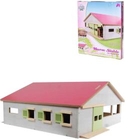 Kids globe Stáj pro koně 62x56cm DŘEVĚNÁ (stavebnice)