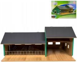 KIDS GLOBE Stáj pro koně s garáží na traktor DŘEVĚNÁ (stavebnice)