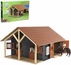 Kids globe Stáj pro koně se 2 boxy 1:24 DŘEVĚNÁ (stavebnice)