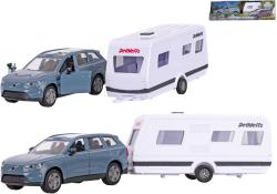 Kids globe Traffic auto Volvo EX90 set s karavanem zpětný chod kov Kids globe Traffic auto Volvo EX90 set s karavanem zpětný chod kov