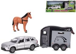KIDS GLOBE Traffic auto Volvo EX90 set s přívěsem a koněm PB kov KIDS GLOBE Traffic auto Volvo EX90 set s přívěsem a koněm PB kov