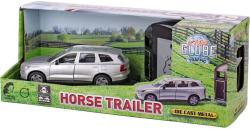 KIDS GLOBE Traffic auto Volvo EX90 set s přívěsem a koněm PB kov