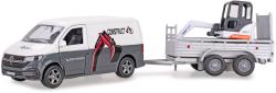 Kids globe Traffic auto VW Transporter set s bagrem a přívěsem PB kov