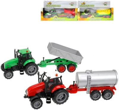 Kids globe Traktor kov set s vlečkou na baterie Světlo Zvuk různé druhy Kids globe Traktor kov set s vlečkou na baterie Světlo Zvuk různé druhy