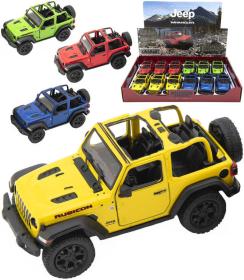 Kinsmart Auto 1:34 Jeep Wrangler otevřená střecha 2018 kov PB 12cm 4 barvy Kinsmart Auto 1:34 Jeep Wrangler otevřená střecha 2018 kov PB 12cm 4 barvy