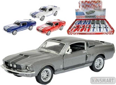 Kinsmart Auto model 1:38 SHELBY GT500 1967 kov PB 12cm 4 barvy Kinsmart Auto model 1:38 SHELBY GT500 1967 kov PB 12cm 4 barvy