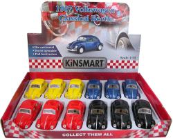 KINSMART Auto retro Volkswagen Classical Beetle kov PB 13cm 4 barvy
