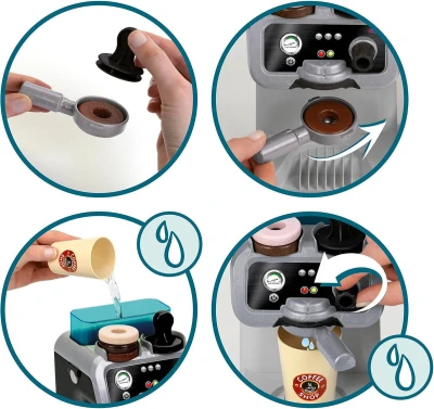 Klein Barista espresso dětský kávovar funkční na vodu set s doplňky