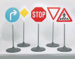 Klein Dopravní značky velké stojanové 73cm set 5ks plast