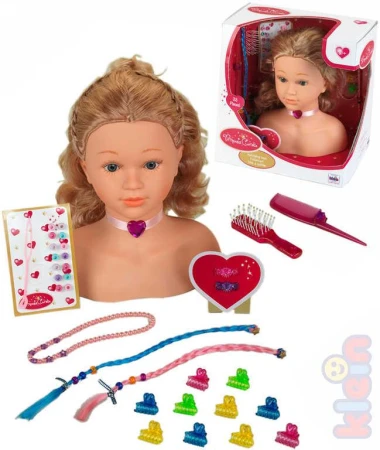 Klein Princess Coralie hlava česací kadeřnický set s doplňky v krabici