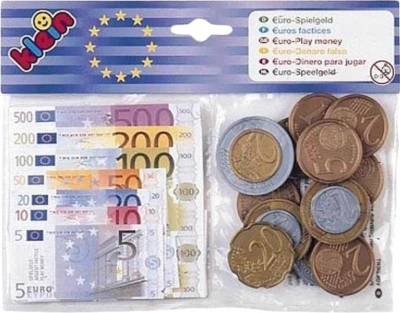 Klein Set Euro mince a bankovky dětské EUR peníze v sáčku