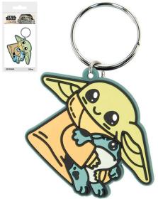 Klíčenka dětská gumová Star Wars Mandalorian Grogu přívěsek na klíče