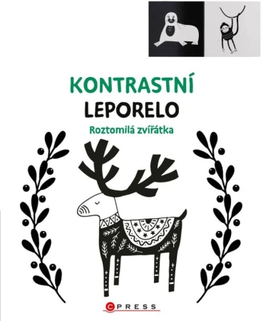 Knížka baby kontrastní leporelo roztomilá zvířátka pro miminko Knížka baby kontrastní leporelo roztomilá zvířátka pro miminko