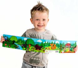 Knížka baby leporelo moje první zvířátka v lese skládací knížečka pro miminko