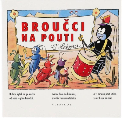 Knížka baby obrázkové veršované leporelo Broučci na pouti CZ text Knížka baby obrázkové veršované leporelo Broučci na pouti CZ text