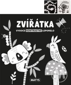 Knížka baby vysoce kontrastní leporelo zvířátka pro miminko