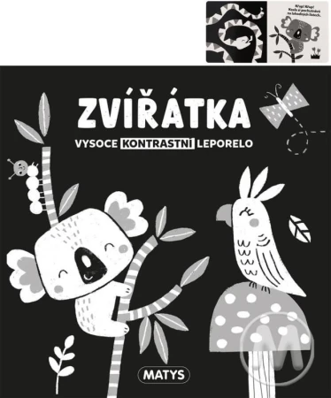 Knížka baby vysoce kontrastní leporelo zvířátka pro miminko Knížka baby vysoce kontrastní leporelo zvířátka pro miminko