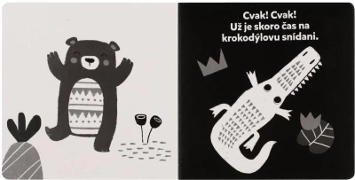 Knížka baby vysoce kontrastní leporelo zvířátka pro miminko