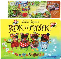 Knížka dětská Rok u myšek rozkládací leporelo CZ text
