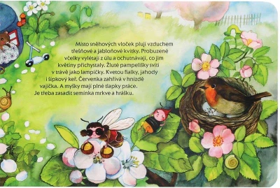 Knížka dětská Rok u myšek rozkládací leporelo CZ text